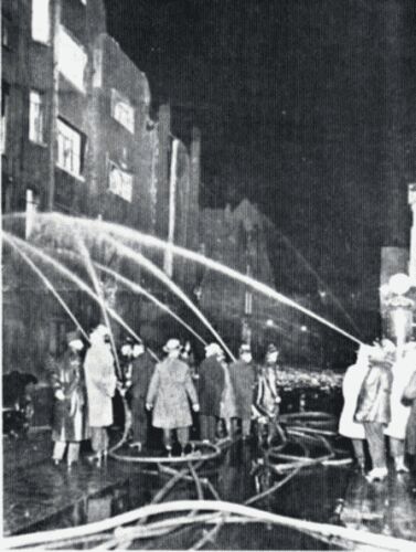 Fire-fighting in Rotterdam 27th April 1929